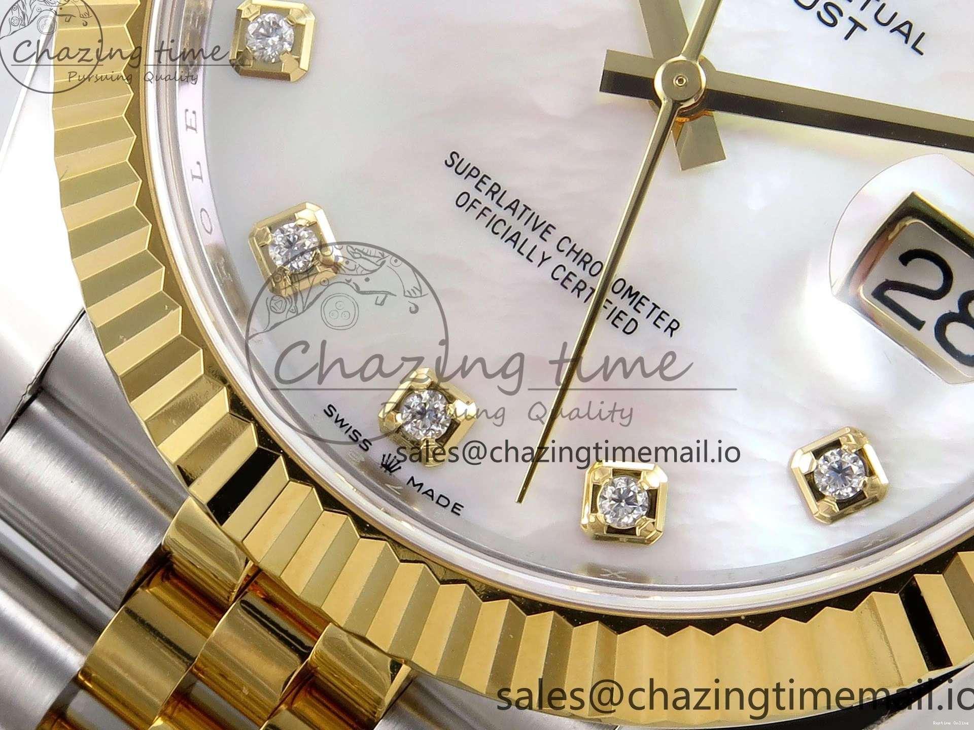 0108 EyeCatching DateJust 41 SS YG ARF 1:1 Best Edition 904L Steel White MOP Dial on Jubilee Bracelet SH3235 (Gain Weight) 1222